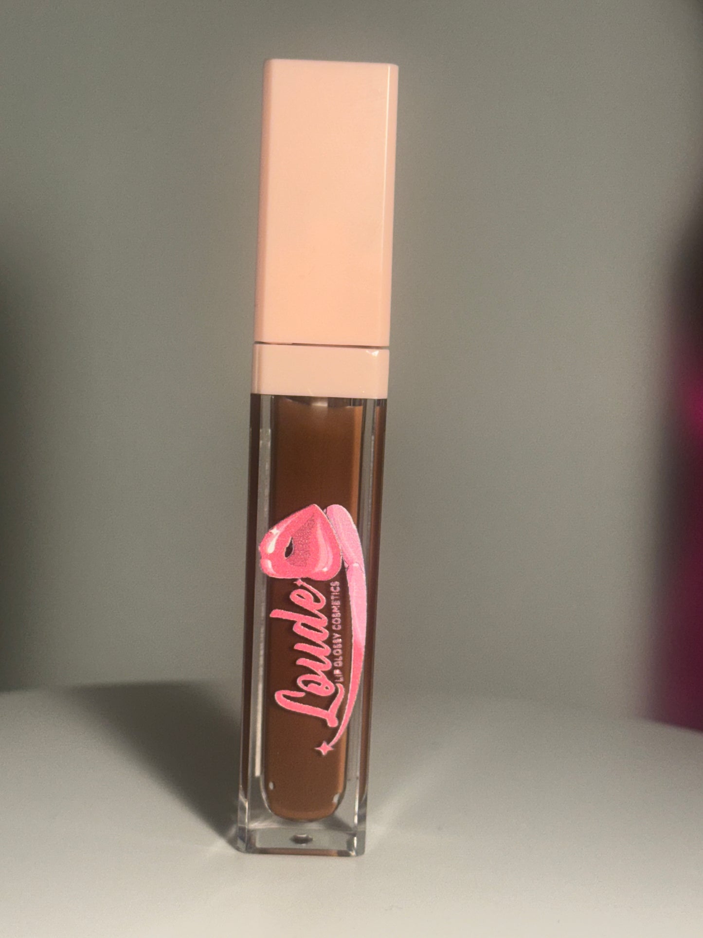 Brown lip gloss